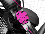 detail of pink bolt hub on parajet